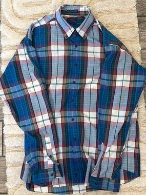Men's Cambridge Classic Blue Plaid Button-Down Shirt